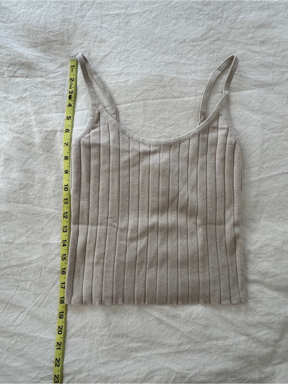 Organic Basics Cotton Soft Knit Rib Tank Top | Sandstone